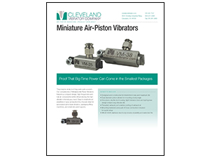 VM Miniature Air Piston Vibrator Data Sheet